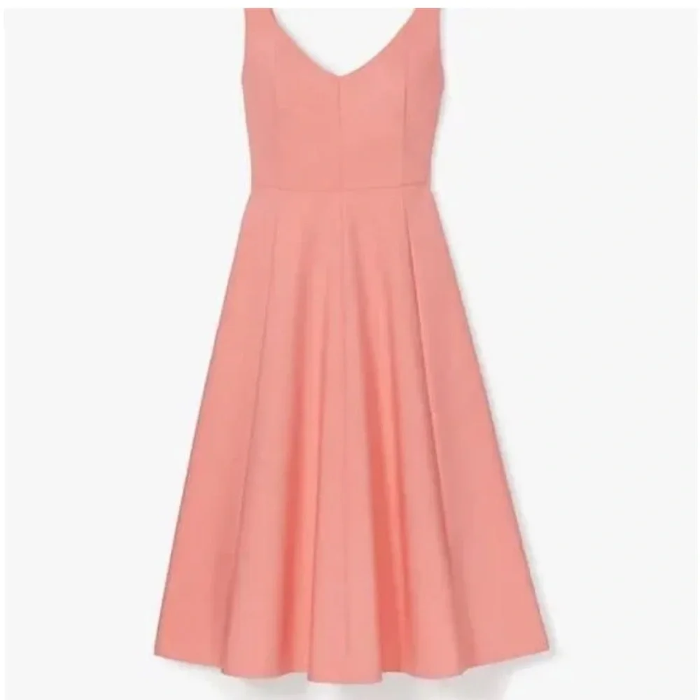 KATE Spade‎ Twill Grace Midi Dress Fit and Flare Sea Star Coral Sz 4 - NWT $398